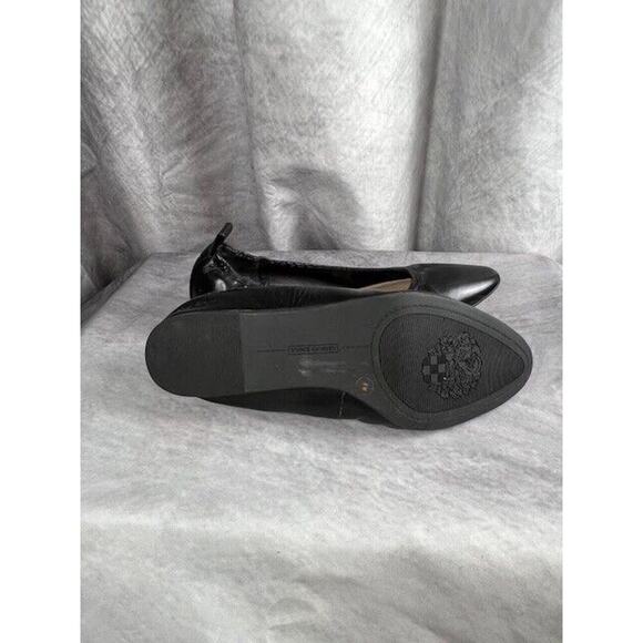 Vince Camuto Womens Size 6 EU 36.5 Black Leather Round Toe Ballet Flats - Picture 4 of 5